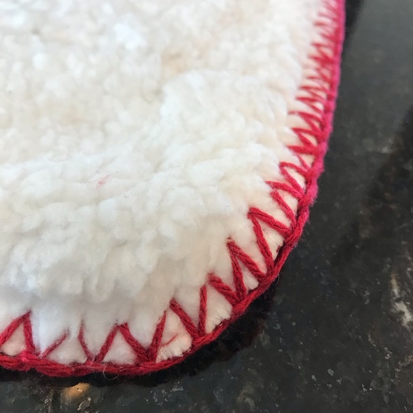 New Pottery Barn Thermal Sherpa Back Knit Pillow Cover, Red & Cream Cozy Pillow - Picture 13 of 16